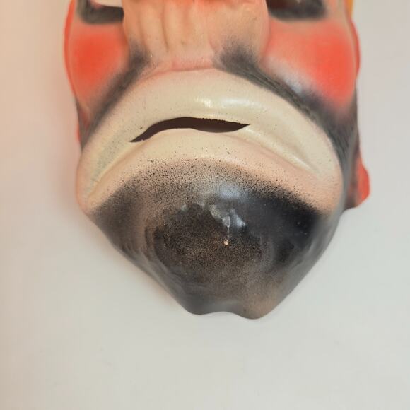 Vintage Ben Cooper Clown Hobo Black Light Reactive 1960s Halloween Mask - Picture 3 of 16